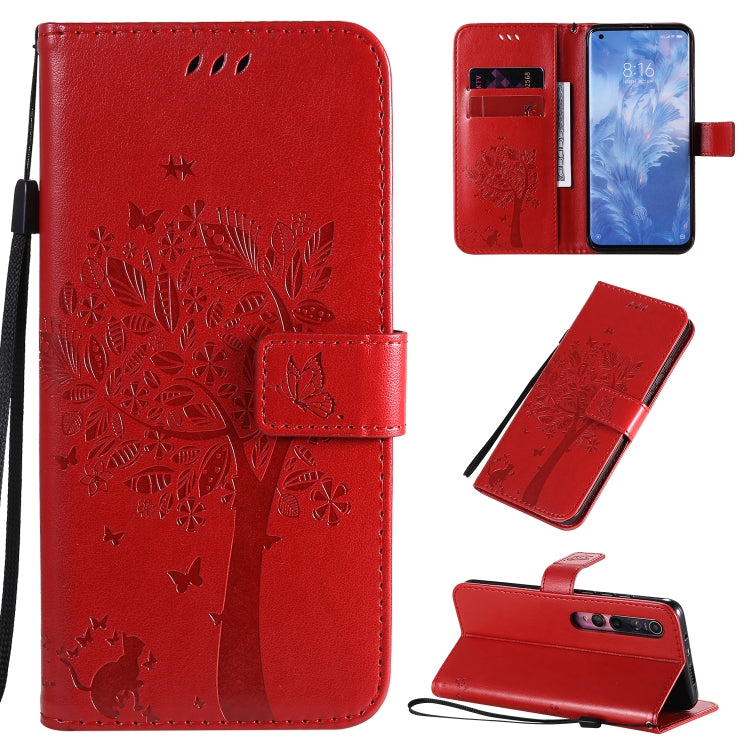 Tree & Cat Pattern Pressed Printing Horizontal Flip PU Leather Case with Holder & Card Slots & Wallet & Lanyard, Series 2 My Store