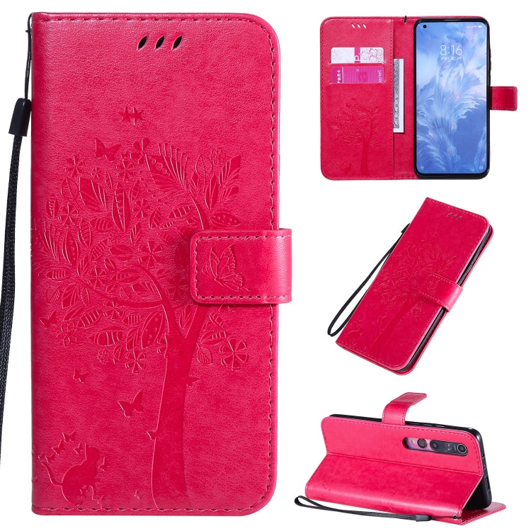 Tree & Cat Pattern Pressed Printing Horizontal Flip PU Leather Case with Holder & Card Slots & Wallet & Lanyard, Series 2 My Store