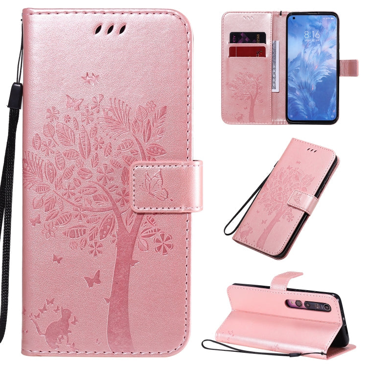 Tree & Cat Pattern Pressed Printing Horizontal Flip PU Leather Case with Holder & Card Slots & Wallet & Lanyard, Series 2 My Store