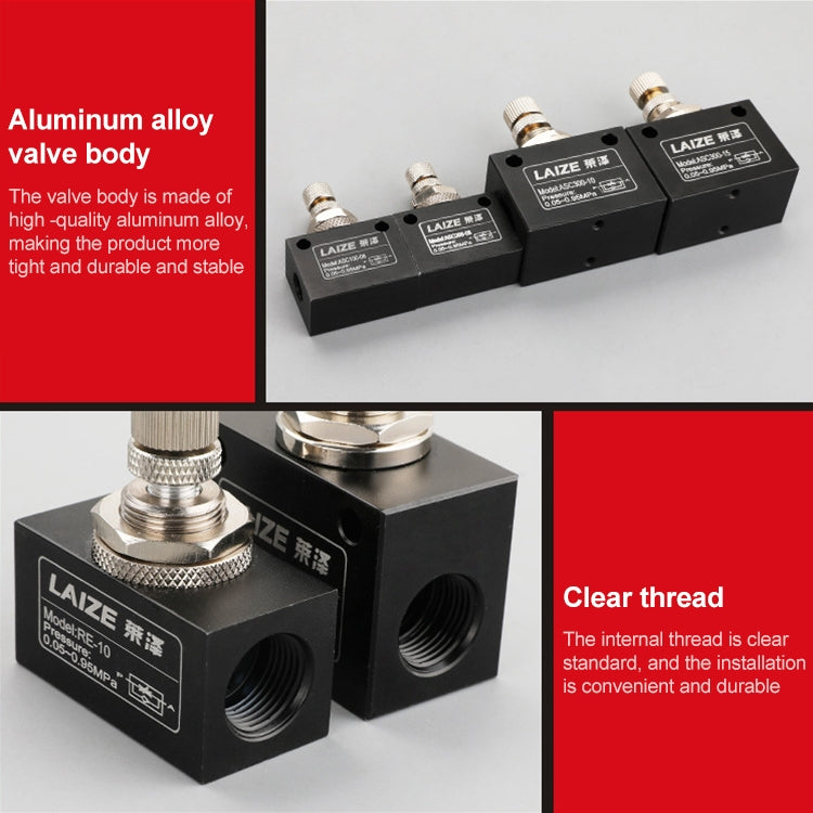 LAIZE Pneumatic Speed Regulating One-way Throttle Valve