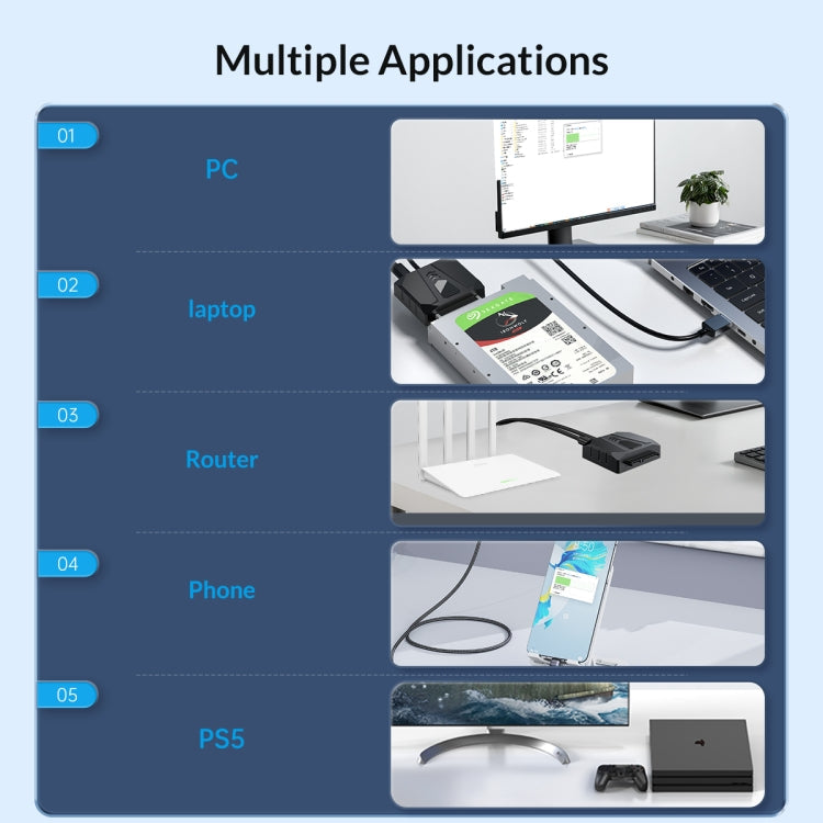 ORICO UTS2 USB 3.0 2.5-inch SATA HDD Adapter with 12V 2A Power Adapter My Store