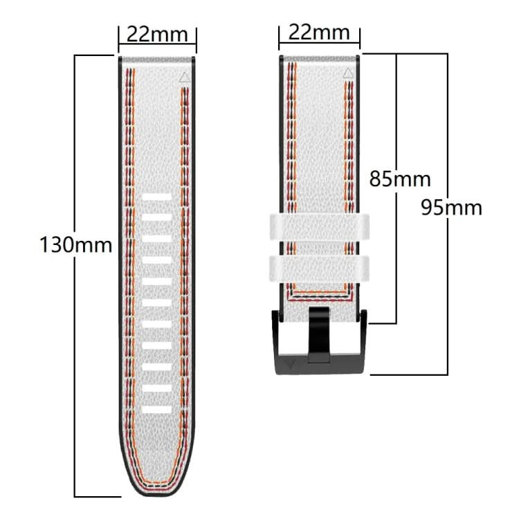 Tricolor Stitching Silicone Leather Watch Band