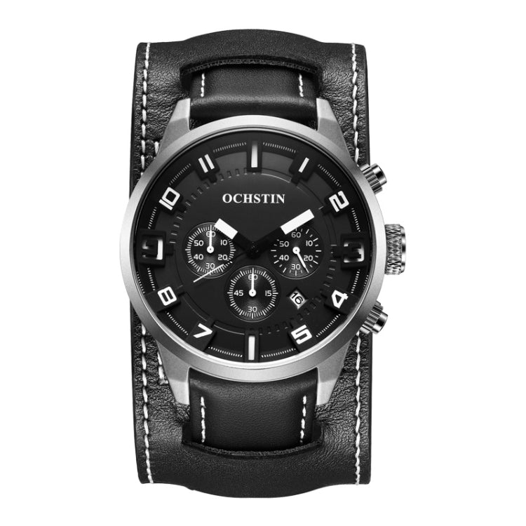 Ochstin 7236 Multifunctional Business Leather Wrist Wrist Waterproof Quartz Watch Reluova