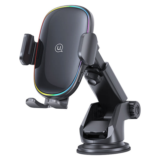 USAMS US-CD187 15W Car Colorful Light Mechanical Wireless Charging Holder ÎҵÄÉ̵ê