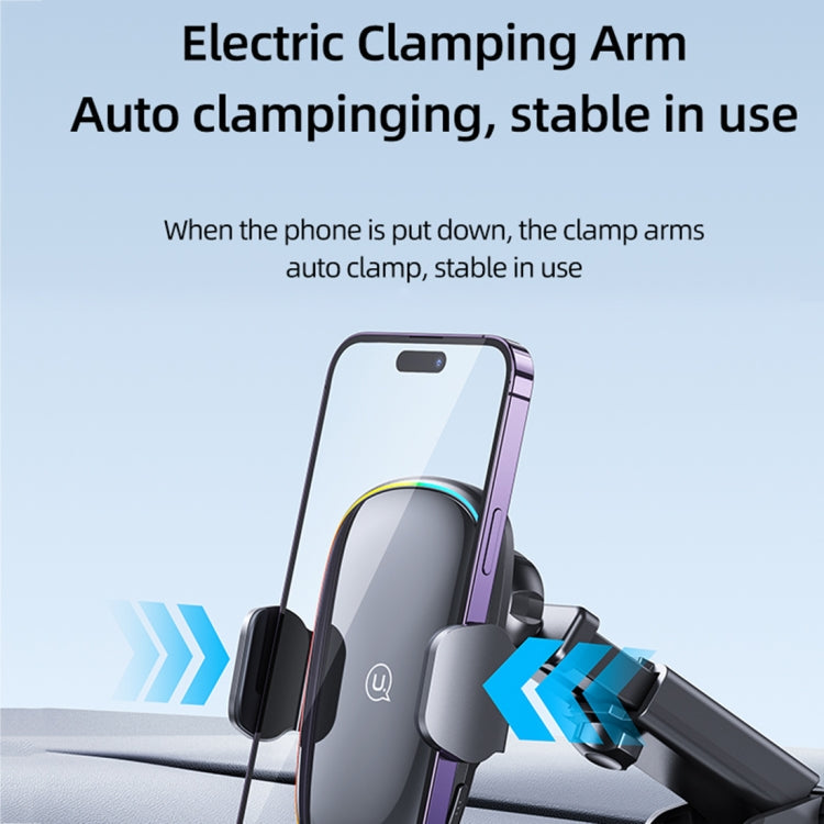 USAMS US-CD187 15W Car Colorful Light Mechanical Wireless Charging Holder ÎҵÄÉ̵ê