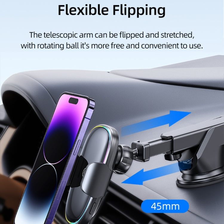 USAMS US-CD187 15W Car Colorful Light Mechanical Wireless Charging Holder ÎҵÄÉ̵ê