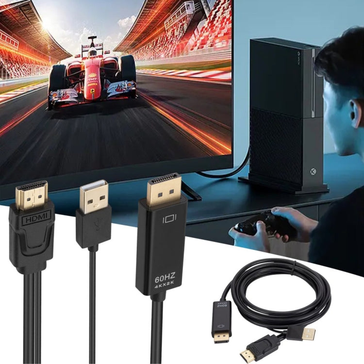 HDMI to USB+DisplayPort Adapter Cable with Power Supply, Length: 1.8m My Store