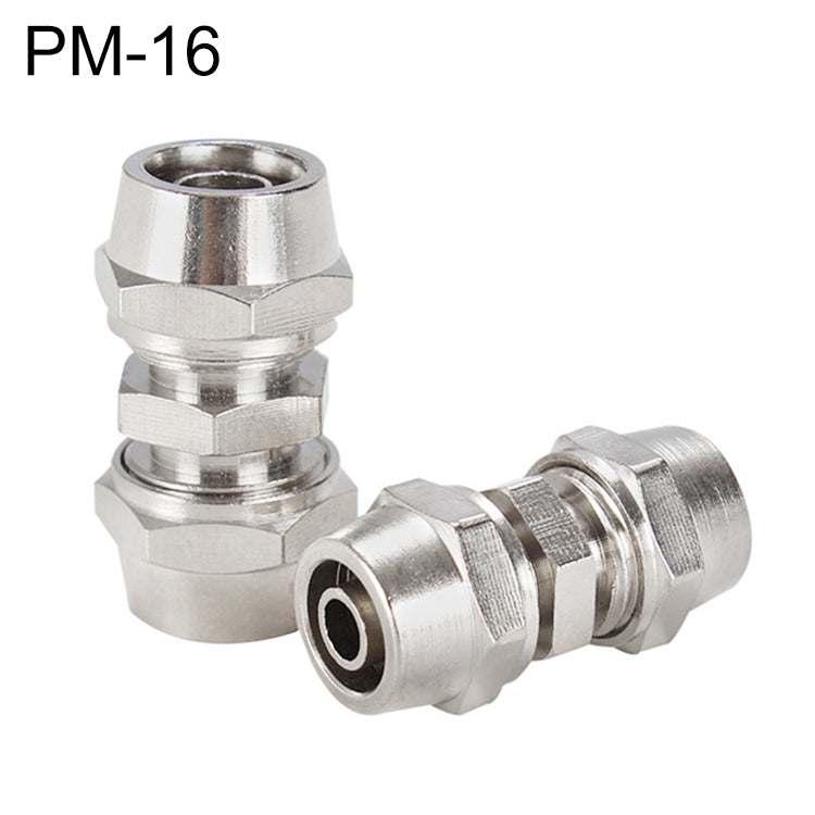 PM-4 LAIZE 2pcsNickel Plated Copper Straight Pneumatic Quick Connector