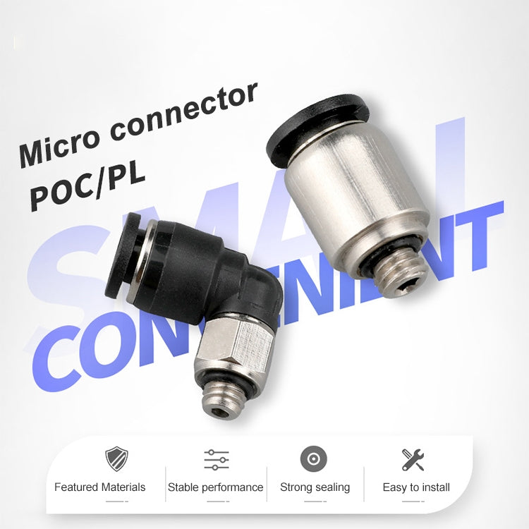 PL4-M3C LAIZE 2pcs Nickel Plated Copper Mini Pneumatic Quick Connector My Store