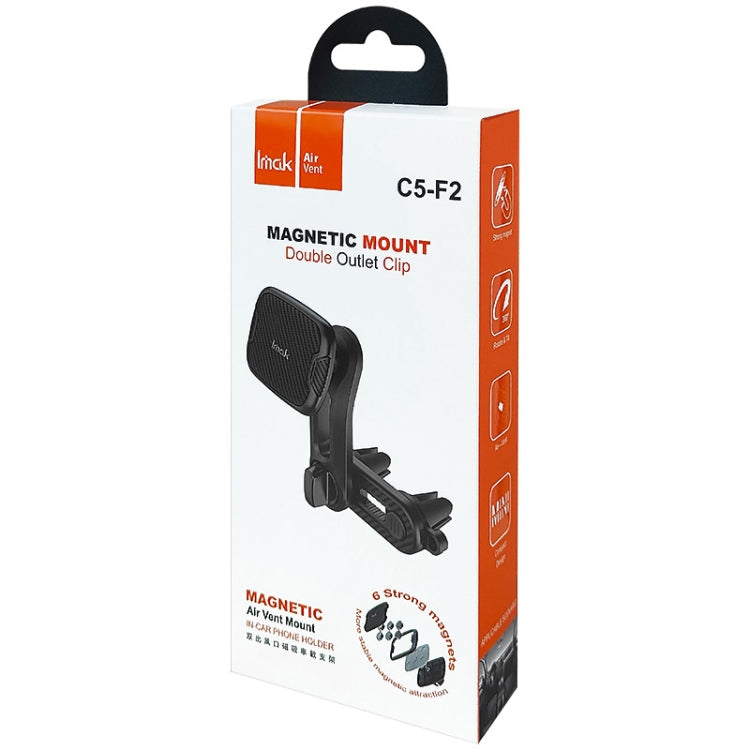 IMAK C5-F2 Dual Chip Air Outlet Magnetic Car Holder ÎҵÄÉ̵ê