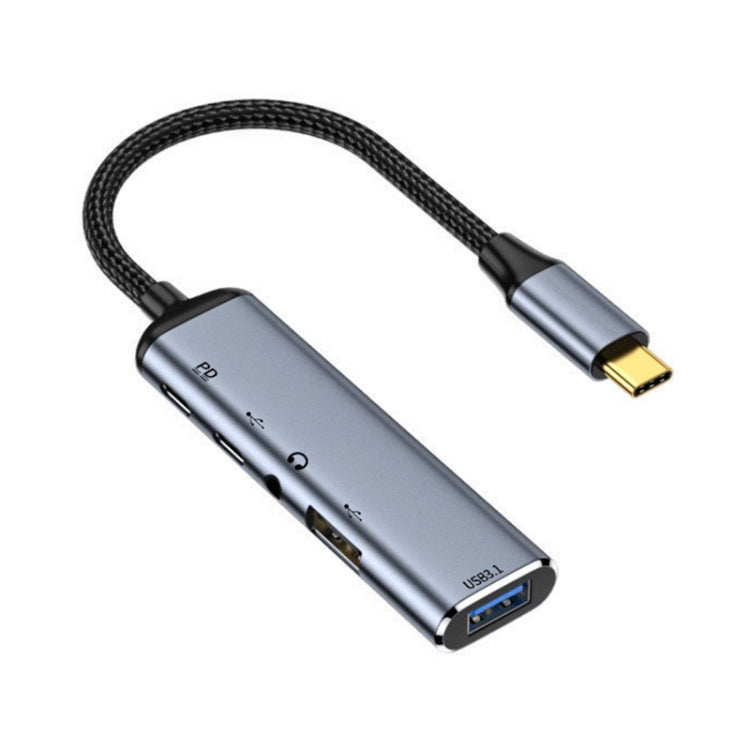 Y003 5 in 1 USB-C/Type-C to USB3.1+USB2.0+Dual USB-C/Type-C+3.5mm Audio Interface Multi-function Adapter My Store