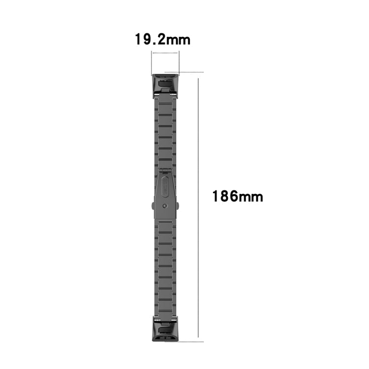 For Huawei Band 4 Pro (TER-B29S) / Band 3 Pro (TER-B29) / Band 3 (TER-B09) Three Beads Steel Wrist Strap Watchband