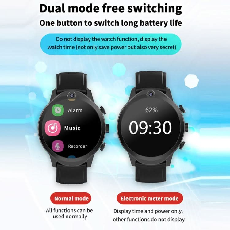 Rogbid Brave 2 1.45 inch TFT Screen Android 9.0 LTE 4G Smart Watch, Support Face Recognition