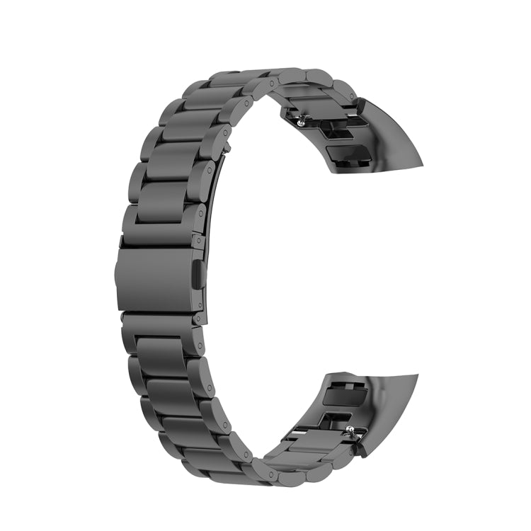 For Huawei Honor Band 4 (CRS-B19) / Honor Band 5 (CRS-B19S) Three Beads Steel Wrist Strap Watchband