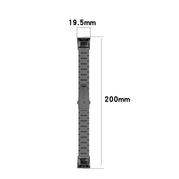 For Huawei Honor Band 4 (CRS-B19) / Honor Band 5 (CRS-B19S) Three Beads Steel Wrist Strap Watchband