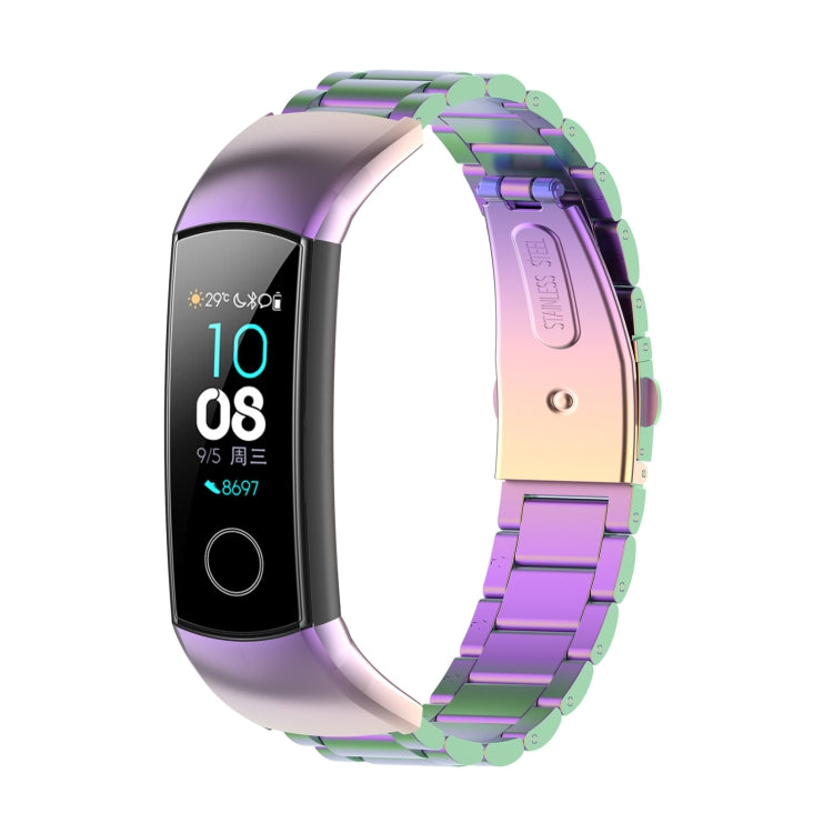 For Huawei Honor Band 4 (CRS-B19) / Honor Band 5 (CRS-B19S) Three Beads Steel Wrist Strap Watchband