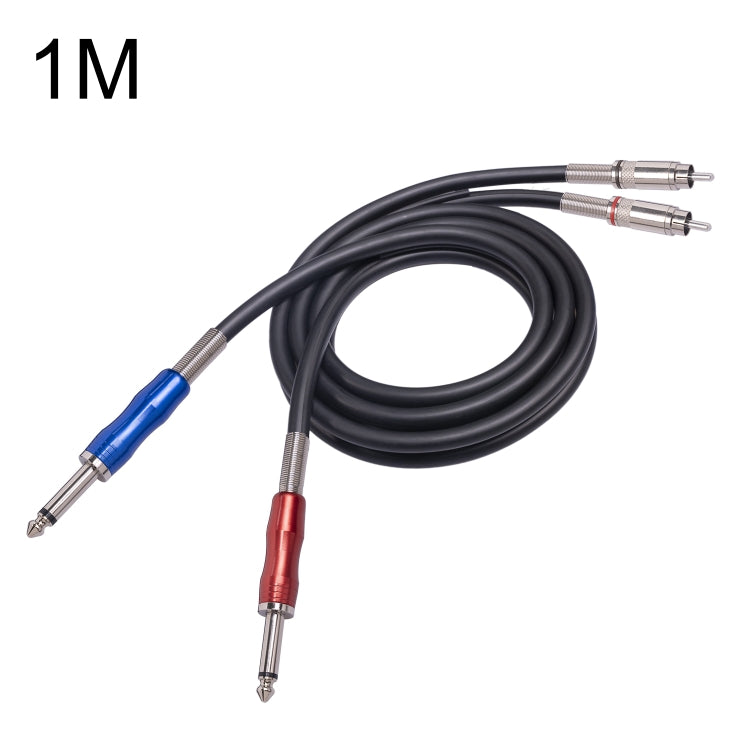 3051K63 Dual RCA Male to Dual 6.35mm 1/4 inch Male Mixer Audio Cable-Reluova