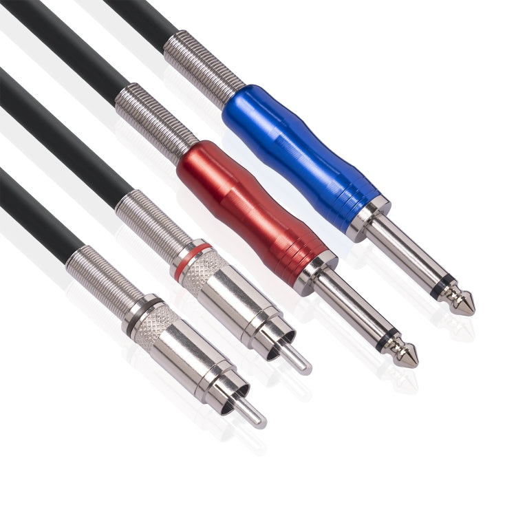 3051K63 Dual RCA Male to Dual 6.35mm 1/4 inch Male Mixer Audio Cable-Reluova