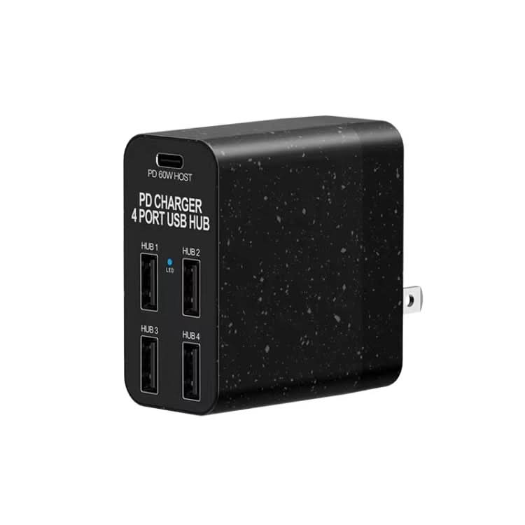 X83 65W Output USB-C / Type-C + 4 Ports USB HUB PD Charger, US Plug