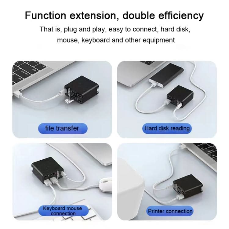 X83 65W Output USB-C / Type-C + 4 Ports USB HUB PD Charger, US Plug