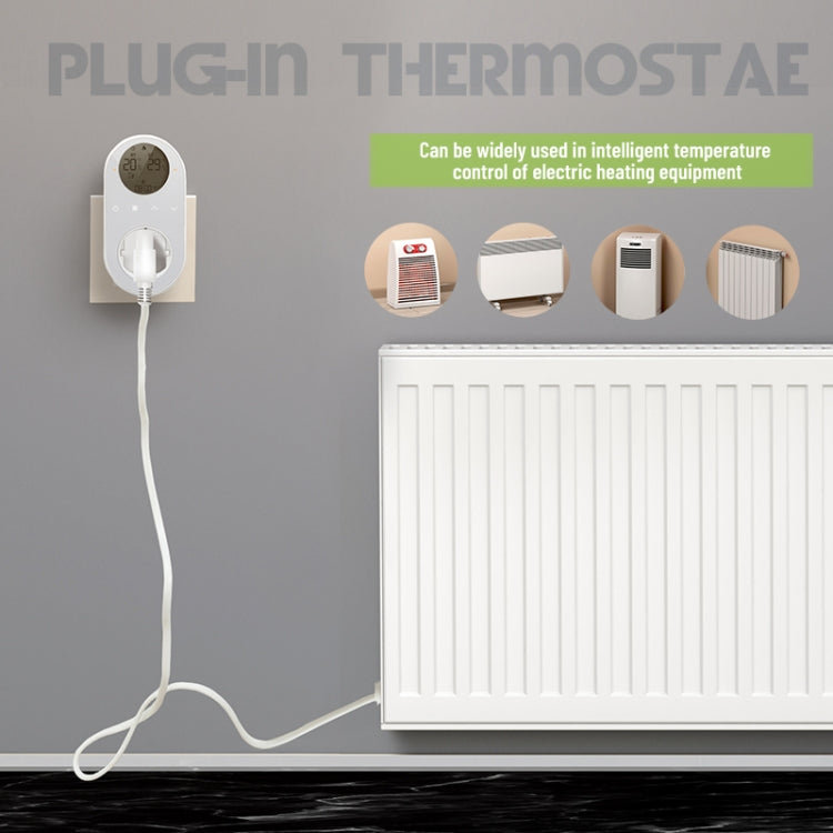 Plug-in LCD Thermostat, EU Plug Reluova