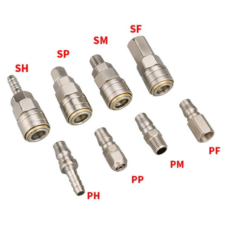 10pcs C-type Self-lock Pneumatic Quick Fitting Connector, Series 2