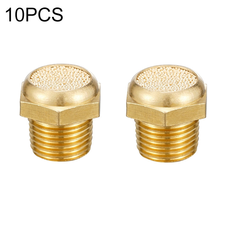 LAIZE 2pcs All Copper Flat Pneumatic Muffler, Caliber:4 Point My Store