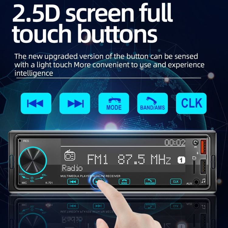 2.5D Touch Screen Car MP3 Player Radio Support Bluetooth Positioning Find Car-Reluova