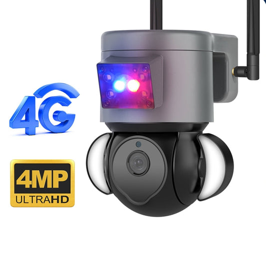 4MP 4G Smart Security Floodlight Camera Support Two-way Audio / Night Vision