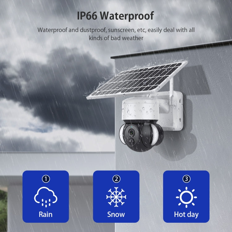 2.4G Wifi Solar Battery Powered? Floodlight PTZ? Camera with  PIR Human Detection