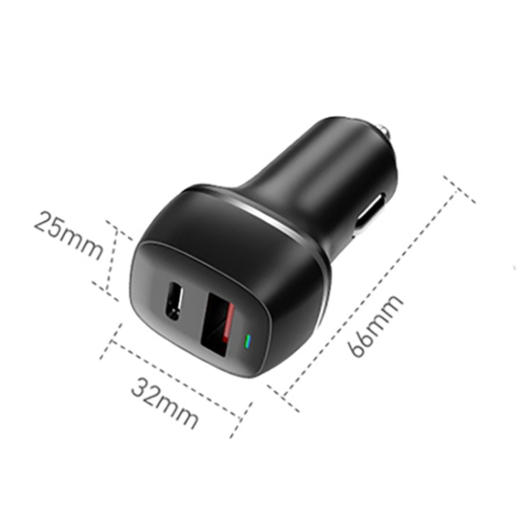 ACC-578 33W USB-C/Type-C+USB Fast Charge Car Charger