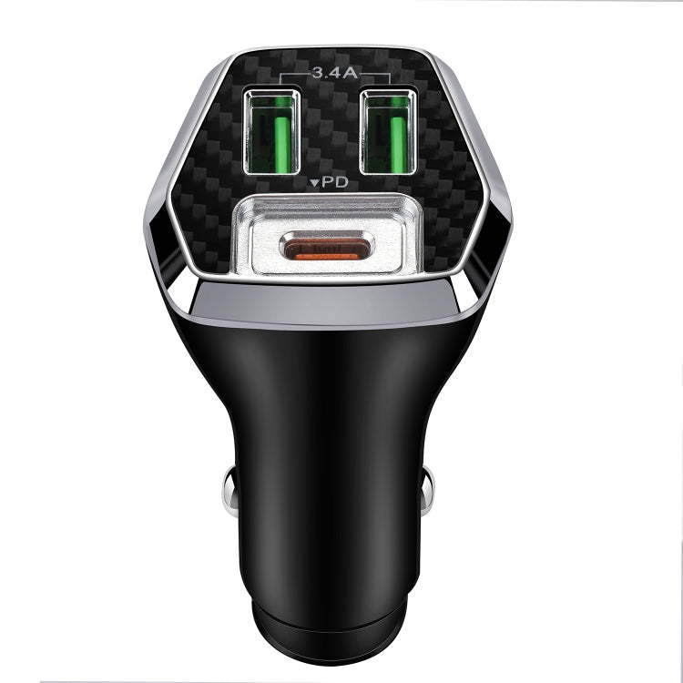 ACC-320PD 35W Dual USB+USB-C/Type-C Fast Charge Car Charger