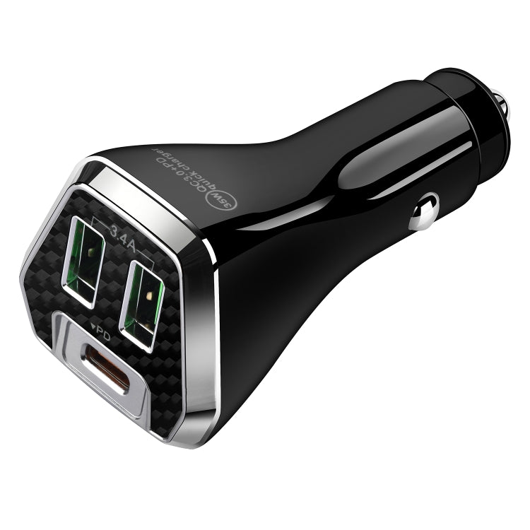 ACC-320PD 35W Dual USB+USB-C/Type-C Fast Charge Car Charger