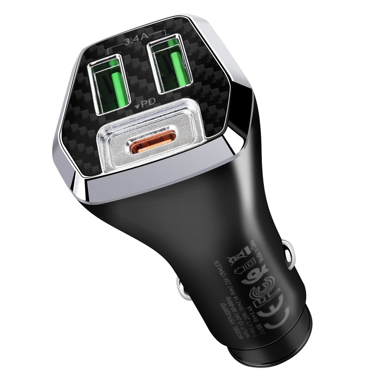 ACC-320PD 35W Dual USB+USB-C/Type-C Fast Charge Car Charger