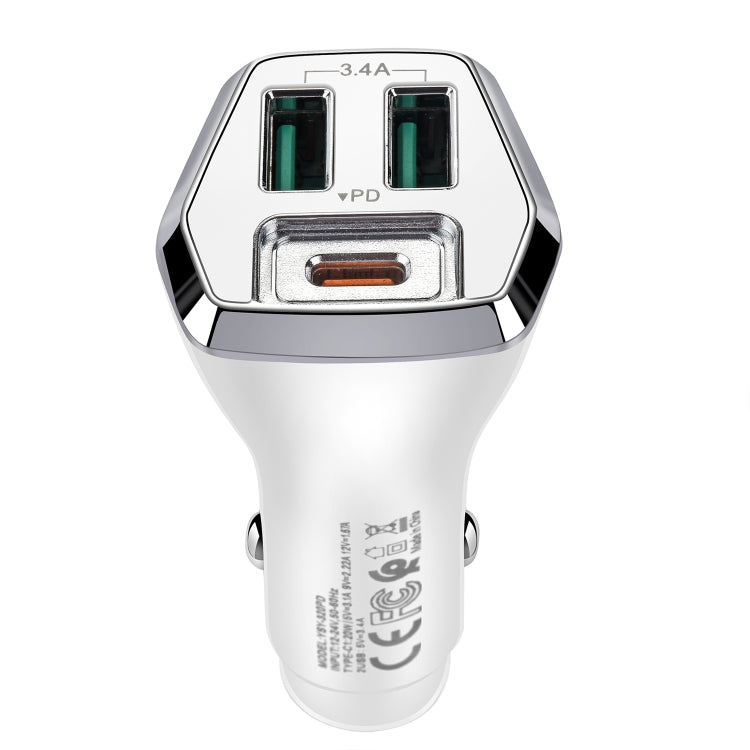 ACC-320PD 35W Dual USB+USB-C/Type-C Fast Charge Car Charger ÎҵÄÉ̵ê