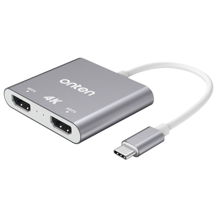 Onten OTN-9175B 4K USB-C / Type-C to Dual HDMI Output Converter