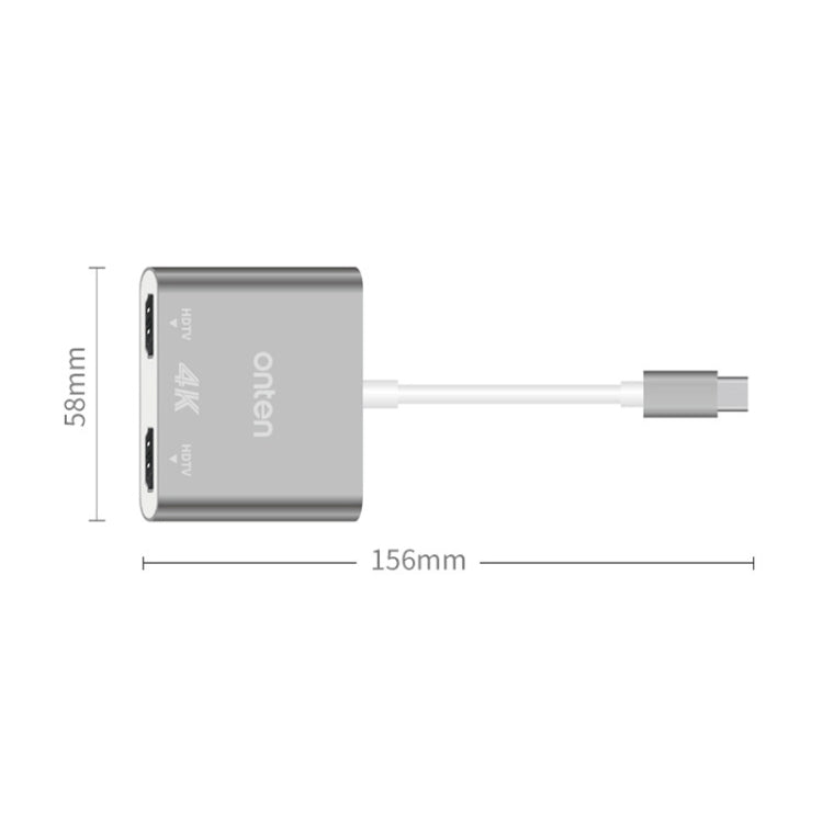 Onten OTN-9175B 4K USB-C / Type-C to Dual HDMI Output Converter My Store