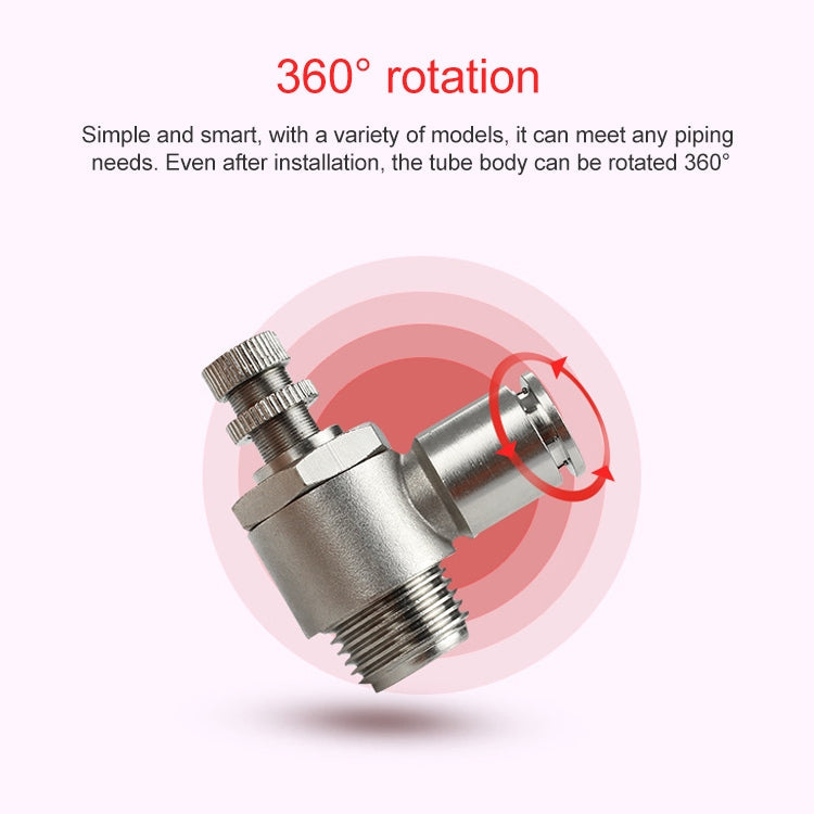 LAIZE Nickel Plated Copper Male Thread Throttle Valve Pneumatic Connector My Store