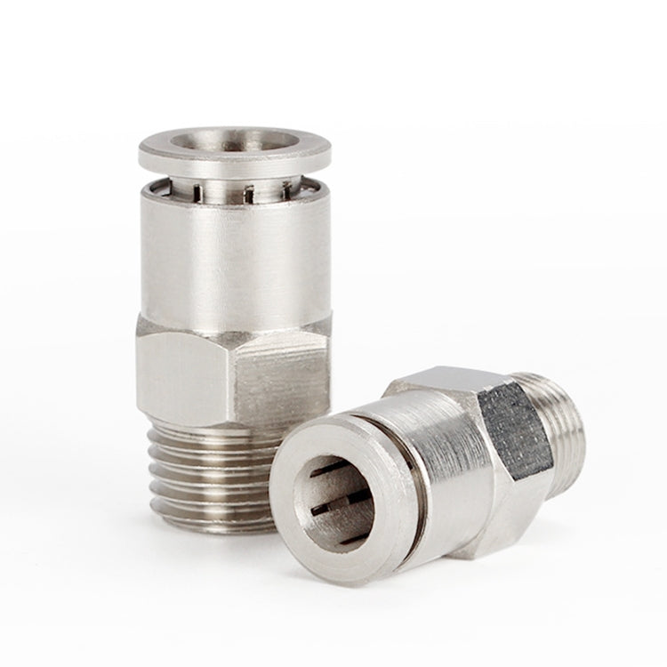 LAIZE Nickel Plated Copper Male Thread Straight Pneumatic Quick Connector My Store