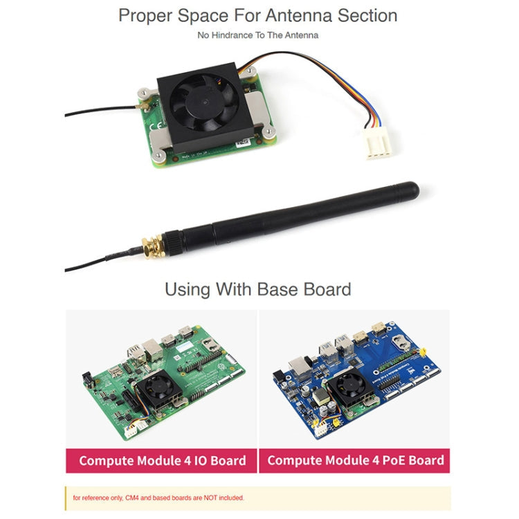 Waveshare Dedicated 3007 Cooling Fan for Raspberry Pi Compute Module 4 CM4 Reluova