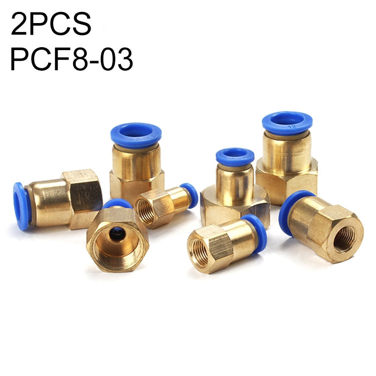 PCF6-03 LAIZE 2pcs Female Thread Straight Pneumatic Quick Connector My Store