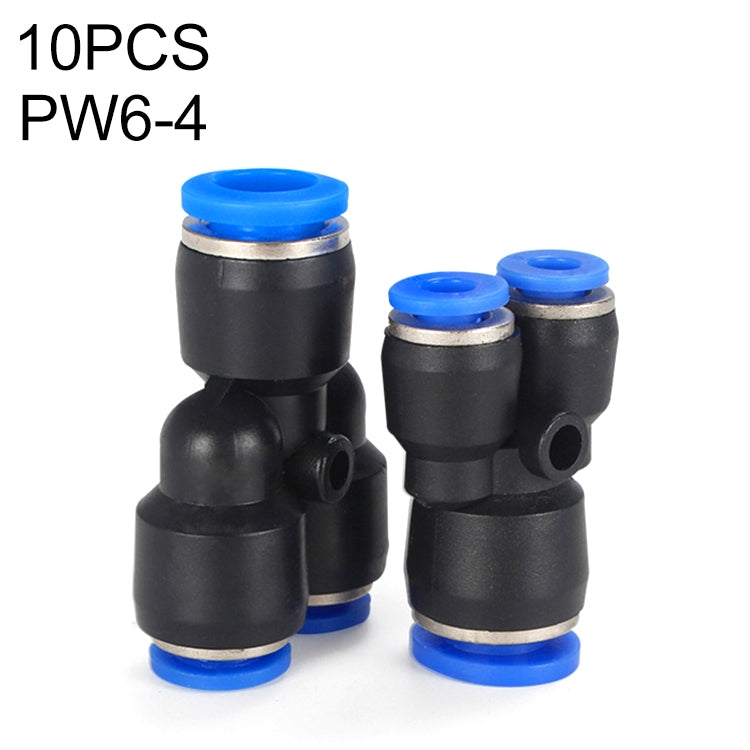 PW16-12 LAIZE 2pcs Plastic Y-type Tee Reducing Pneumatic Quick Fitting Connector My Store