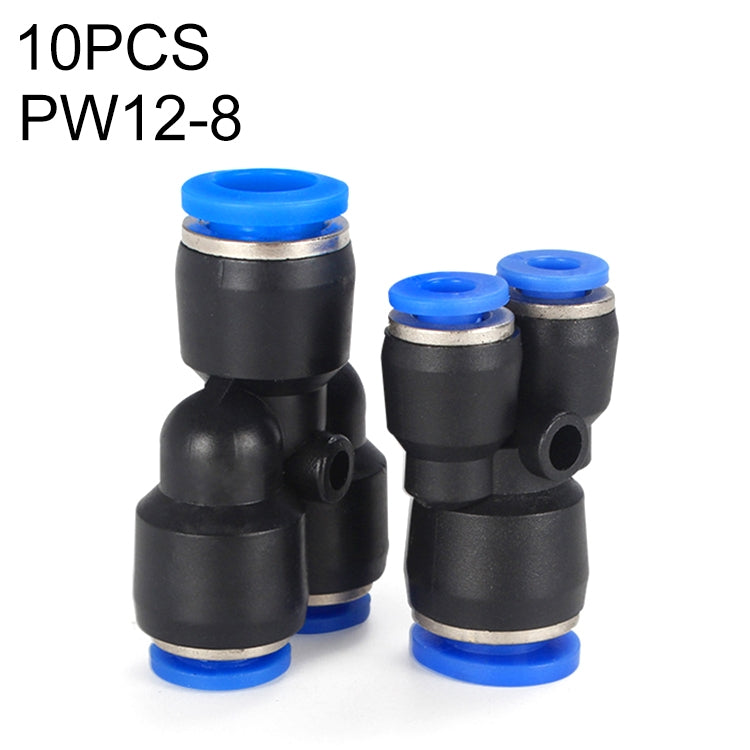 PW16-12 LAIZE 2pcs Plastic Y-type Tee Reducing Pneumatic Quick Fitting Connector My Store