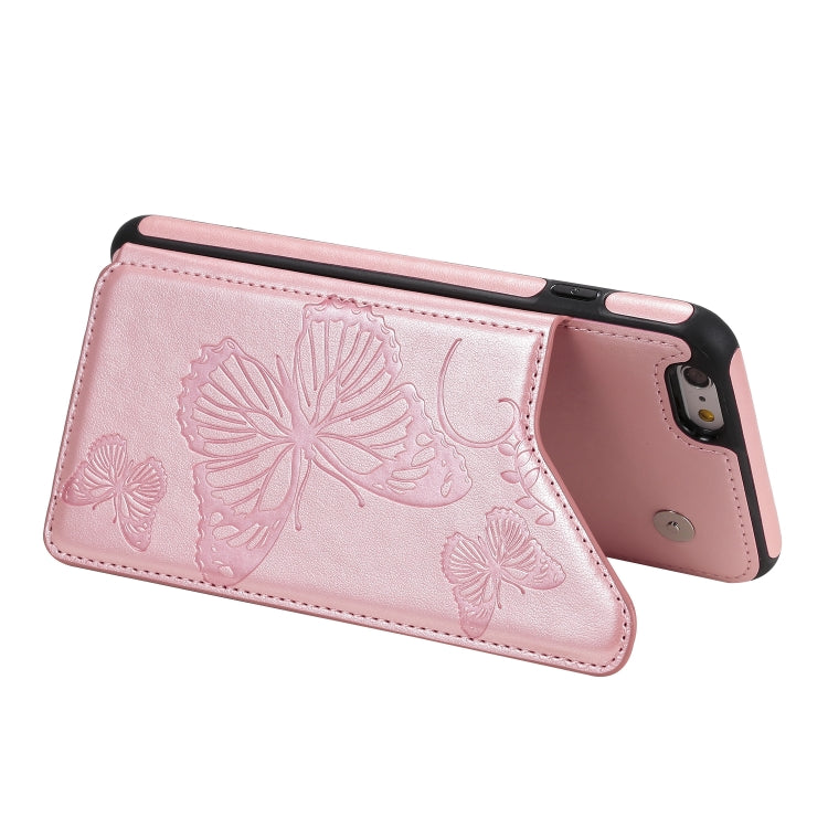 Butterfly Embossing Pattern Shockproof Protective Case with Holder & Card Slots & Photo Frame, Series 5