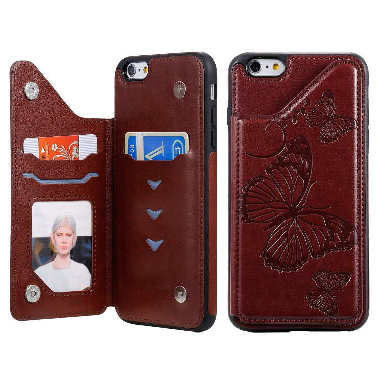 Butterfly Embossing Pattern Shockproof Protective Case with Holder & Card Slots & Photo Frame, Series 5