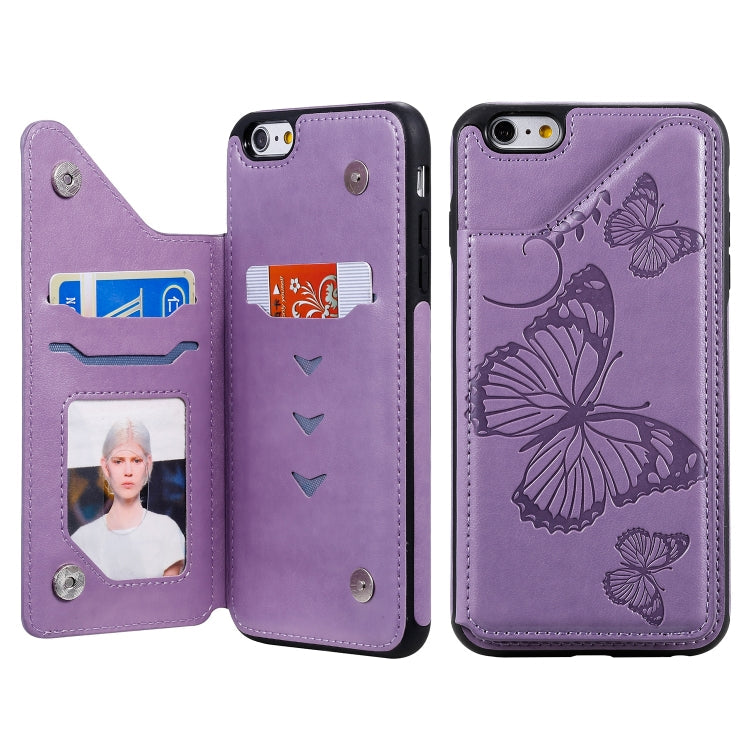 Butterfly Embossing Pattern Shockproof Protective Case with Holder & Card Slots & Photo Frame, Series 5