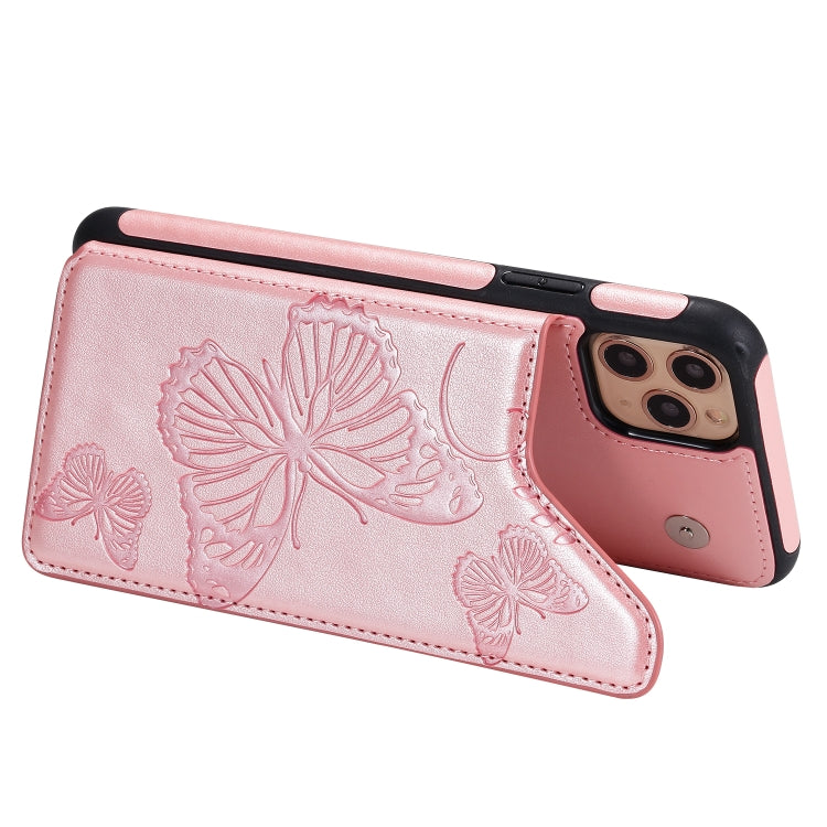 Butterfly Embossing Pattern Shockproof Protective Case with Holder & Card Slots & Photo Frame, Series 4