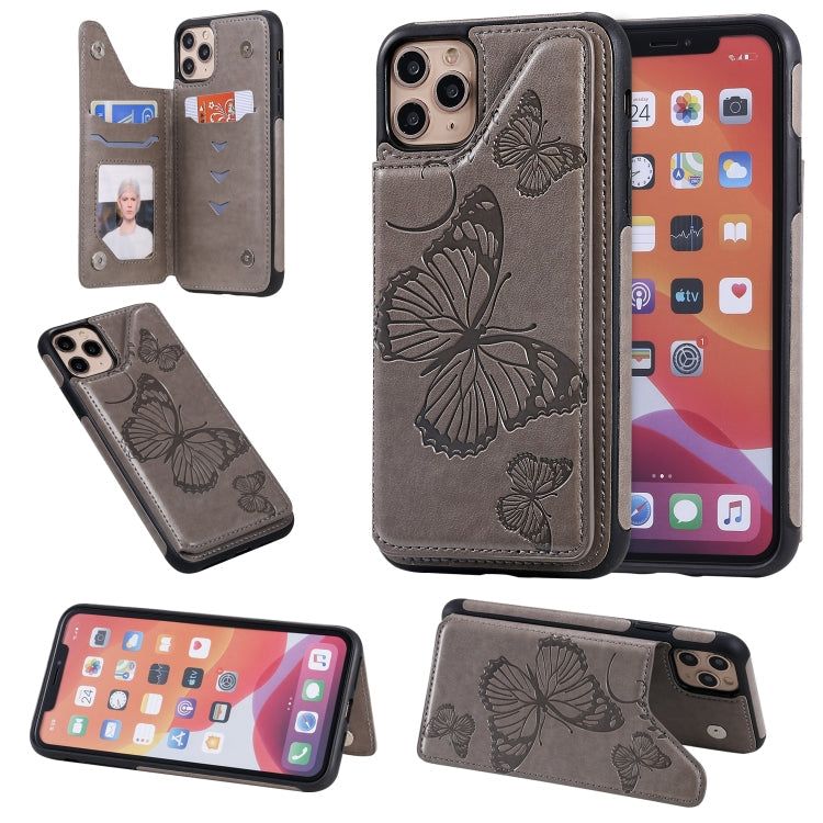 Butterfly Embossing Pattern Shockproof Protective Case with Holder & Card Slots & Photo Frame, Series 4