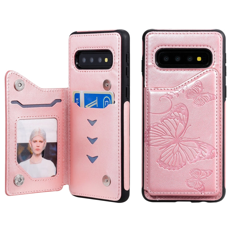 Butterfly Embossing Pattern Shockproof Protective Case with Holder & Card Slots & Photo Frame, Series 5