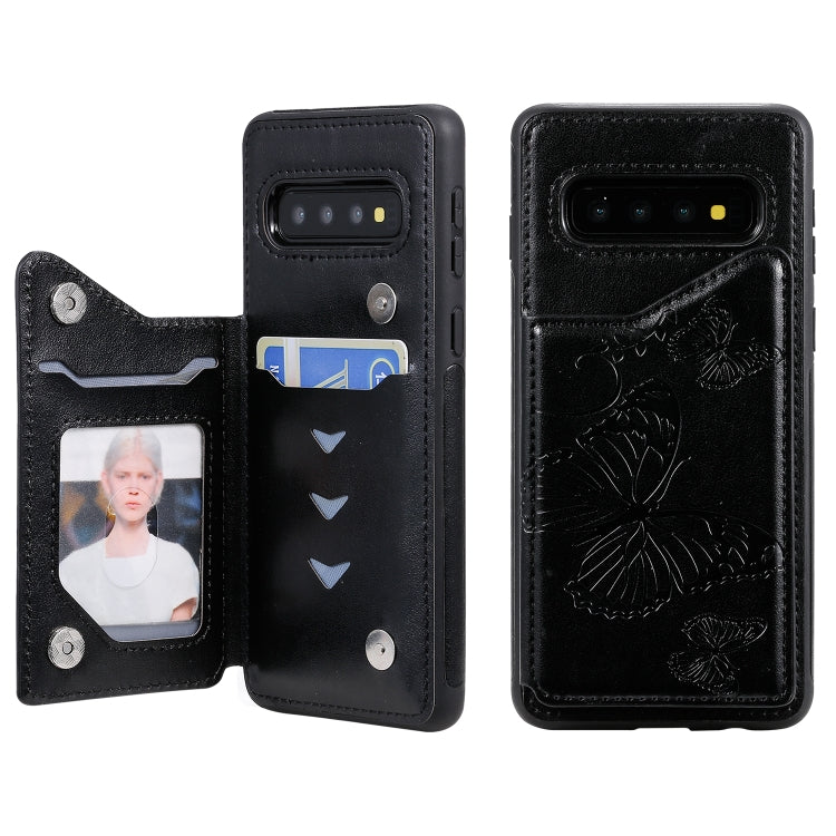 Butterfly Embossing Pattern Shockproof Protective Case with Holder & Card Slots & Photo Frame, Series 5